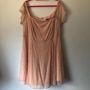 Torrid Blush Lace Fit and Flare Dress